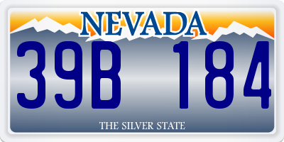 NV license plate 39B184