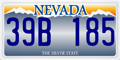 NV license plate 39B185