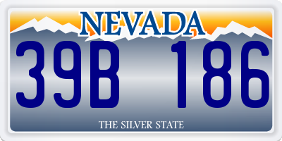 NV license plate 39B186