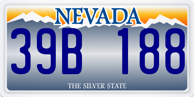 NV license plate 39B188