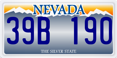 NV license plate 39B190
