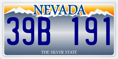 NV license plate 39B191