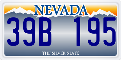 NV license plate 39B195