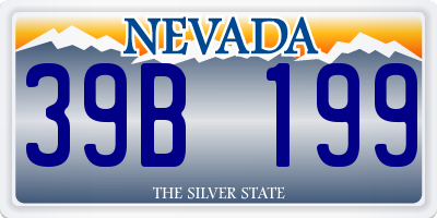 NV license plate 39B199