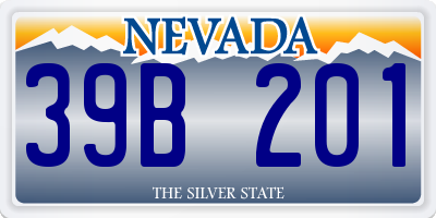 NV license plate 39B201