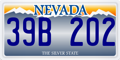NV license plate 39B202