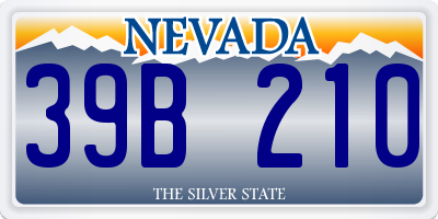 NV license plate 39B210