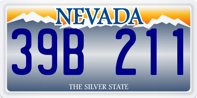 NV license plate 39B211