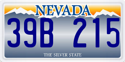 NV license plate 39B215