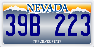 NV license plate 39B223