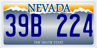 NV license plate 39B224