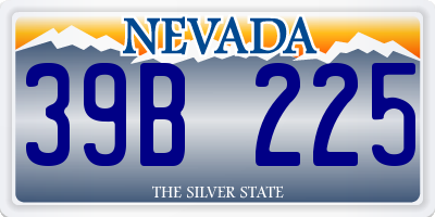 NV license plate 39B225