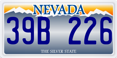 NV license plate 39B226