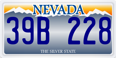 NV license plate 39B228