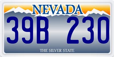 NV license plate 39B230