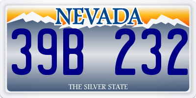 NV license plate 39B232