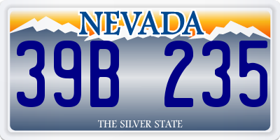 NV license plate 39B235