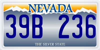 NV license plate 39B236