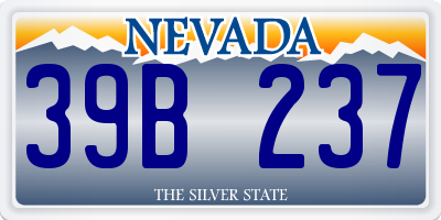 NV license plate 39B237