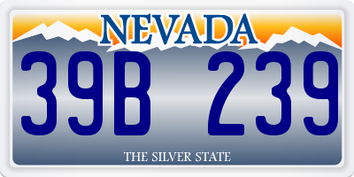 NV license plate 39B239