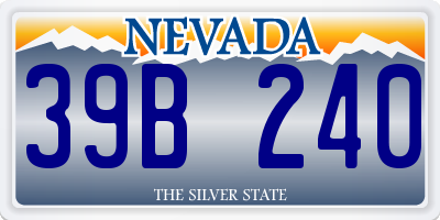 NV license plate 39B240