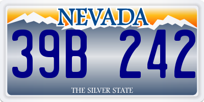 NV license plate 39B242