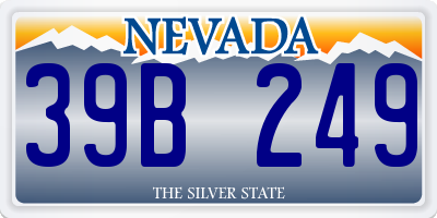 NV license plate 39B249