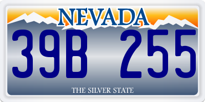 NV license plate 39B255