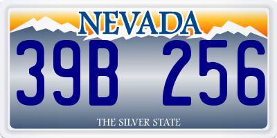 NV license plate 39B256
