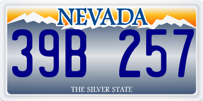 NV license plate 39B257