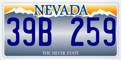 NV license plate 39B259