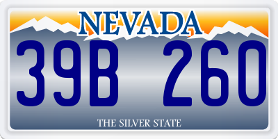 NV license plate 39B260