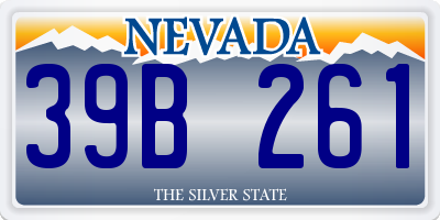 NV license plate 39B261