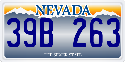 NV license plate 39B263