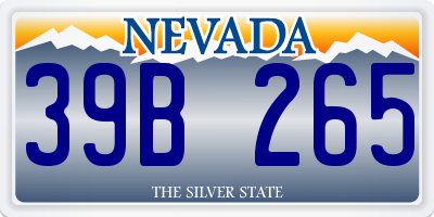 NV license plate 39B265