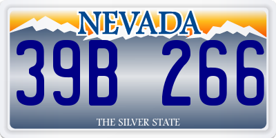 NV license plate 39B266