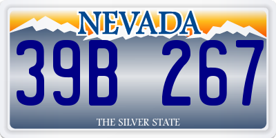 NV license plate 39B267