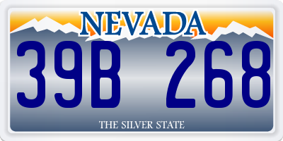 NV license plate 39B268