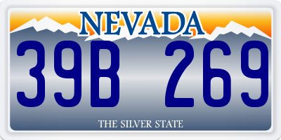 NV license plate 39B269