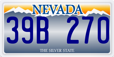 NV license plate 39B270