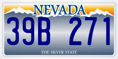NV license plate 39B271
