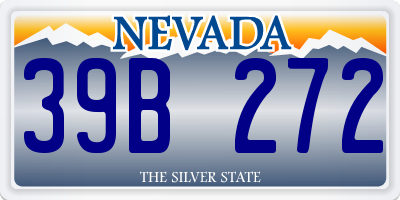 NV license plate 39B272