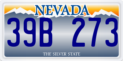NV license plate 39B273