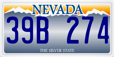 NV license plate 39B274