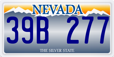 NV license plate 39B277
