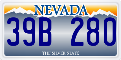 NV license plate 39B280
