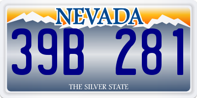 NV license plate 39B281
