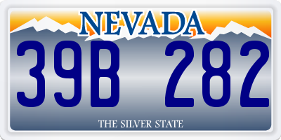NV license plate 39B282