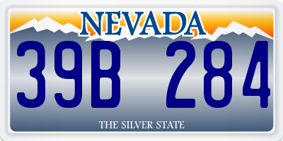 NV license plate 39B284