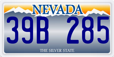 NV license plate 39B285
